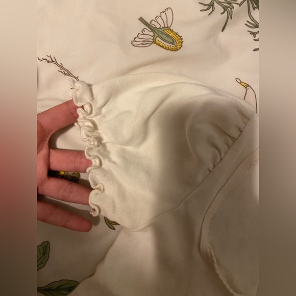 Brandy Ruffle Sleeve White Top - Picture 2 of 6